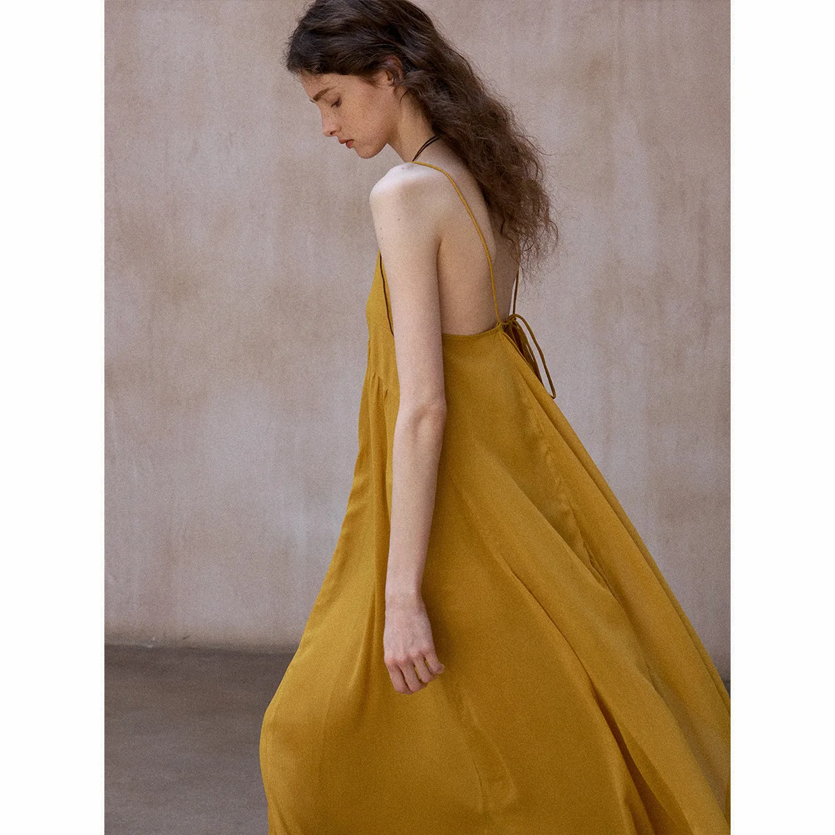 UMI MAO – robe d'été Style vacances, Double couche irrégulière, transparente, réglable, dos nu, col en v, bretelles, Y2K