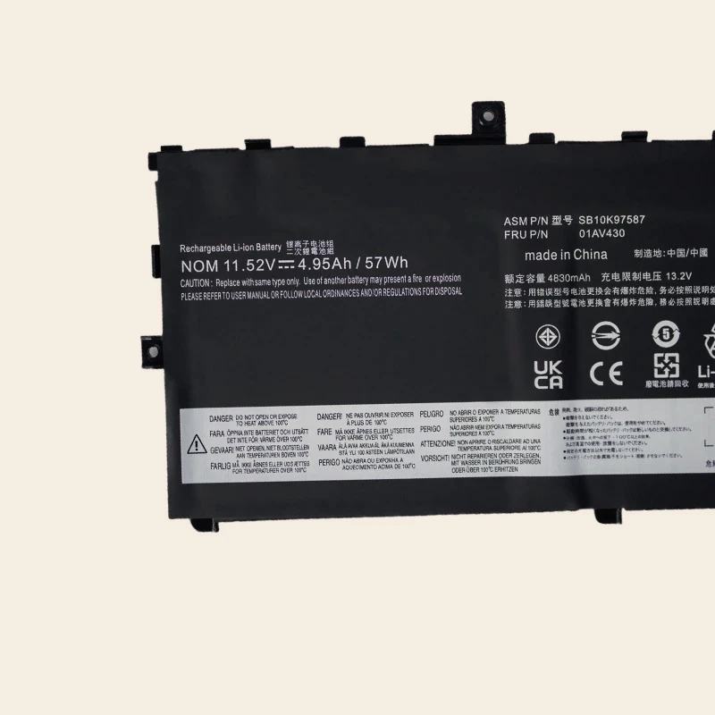 01AV430 57Wh Batería para portátil Lenovo ThinkPad X1 Carbon 5ta 6a Gen (X1 Carbon 2017 2018) Serie 01AV431 01AV429 01AV494