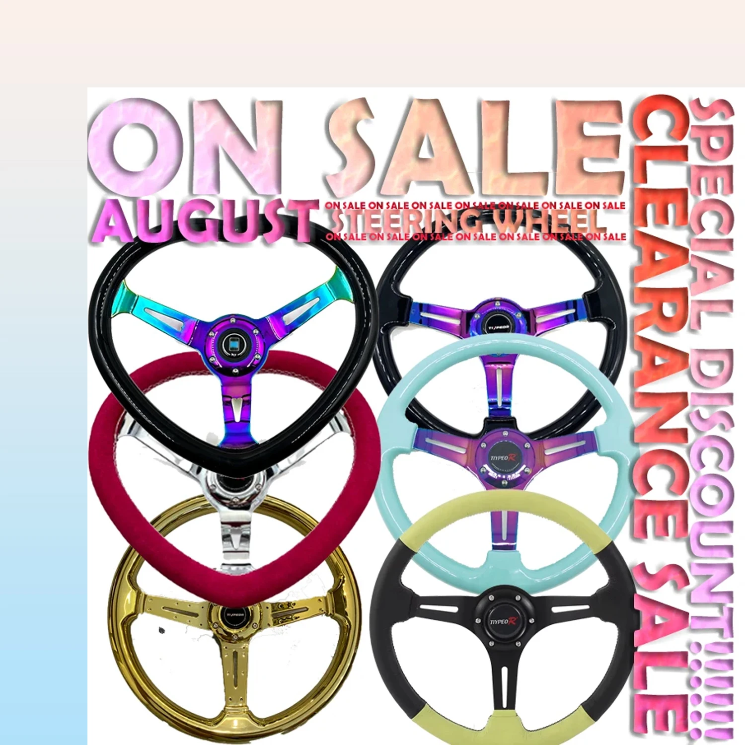 

Special on Sale Heart-shape Steering Wheel Micro-fiber Material Leather Including 350mm 330mm Universal Wheel