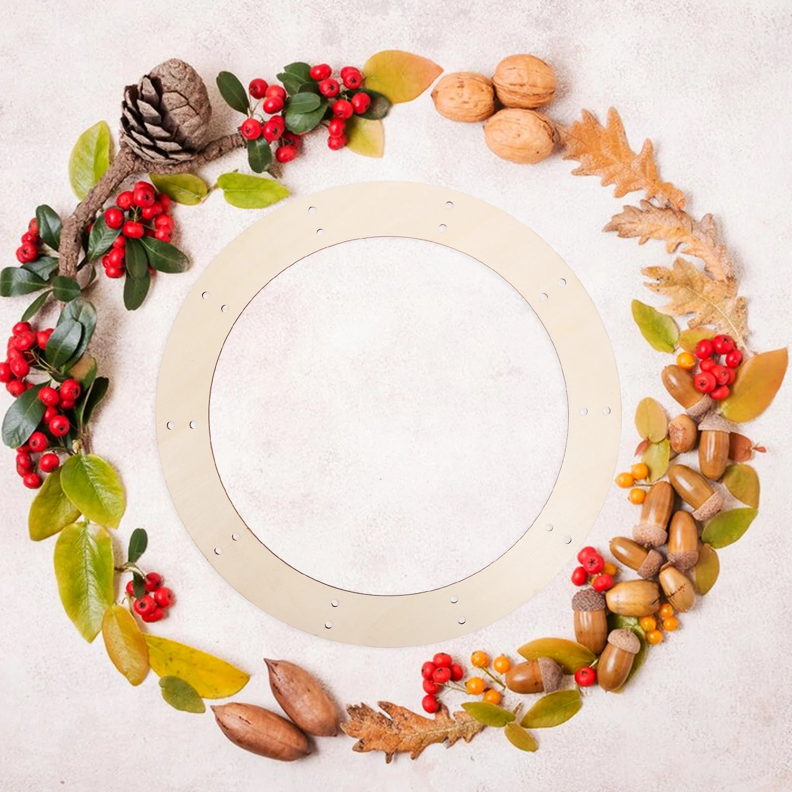 

6Pcs Wood Wreath Frames Round Craft Rings for DIY Holiday Decorations Backdrop Stand Rustic Wall Decor Garden Patio Decoration