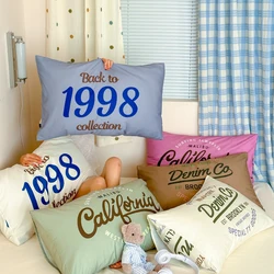 1 PC Cotton Pillowcase Colorful Letter Digital Printing Pillow Case Bedding Pillow Cover Envelope Pillow Case Cover Nordic Sling