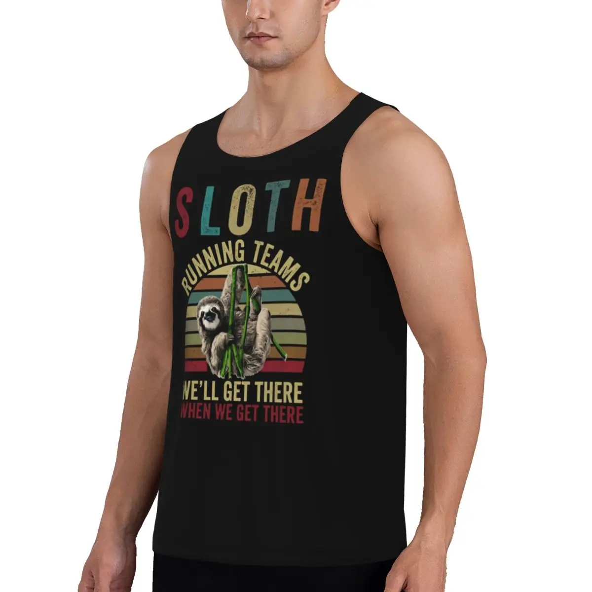 Vintage_Sloth_RunningSimple retro sleeveless vest top quite wide street clothing men muscle men's coat casual collocation