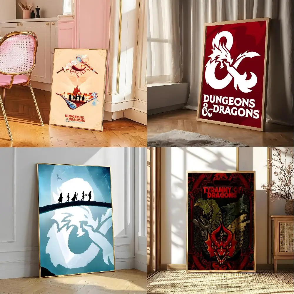 Dungeons AND D-Dragons ANIME Poster Posters Sticky Vintage Room Home Bar Cafe Decor Kawaii Room Decor