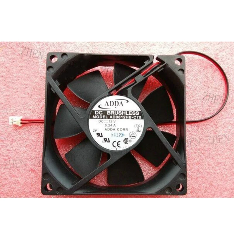 

S New for ADDA AD0812HB-C70 DC 12V 0.24A 2 pin Cooling Fan#QW