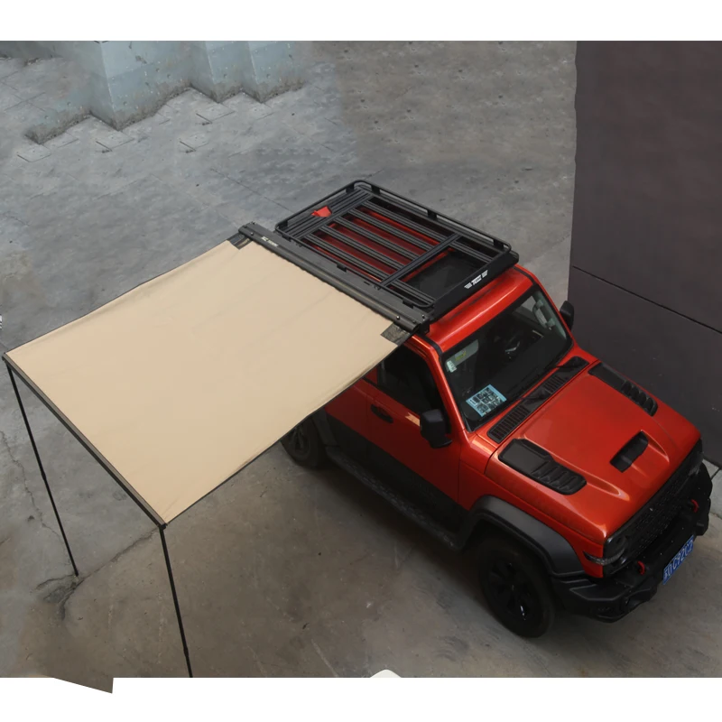 High Quality Aluminum Alloy Shell Bracket Waterproof 2m Car Side Roof Top Awning Tent