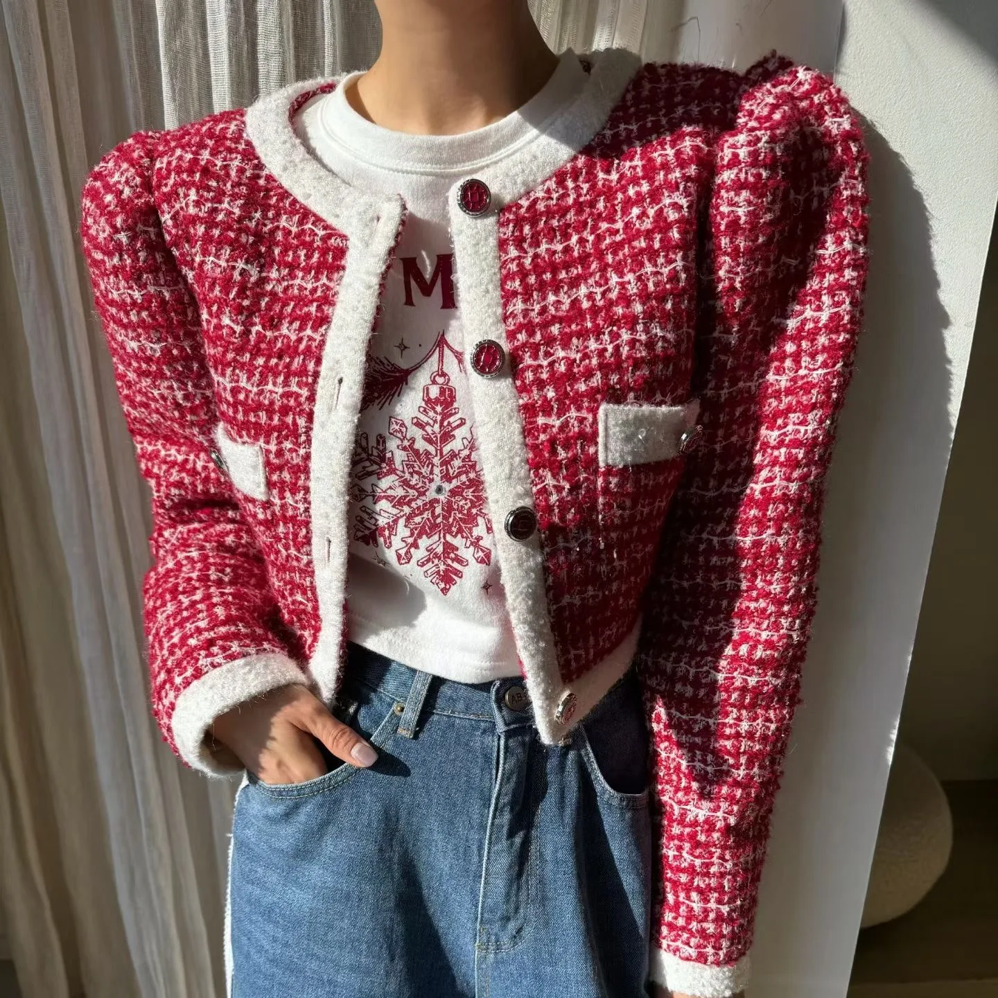 

Chic Autumn Winter Cotton Bubble Sve Color Blo Outerwear Women's Faionable Retro Design ort Coat Polyester Fiber