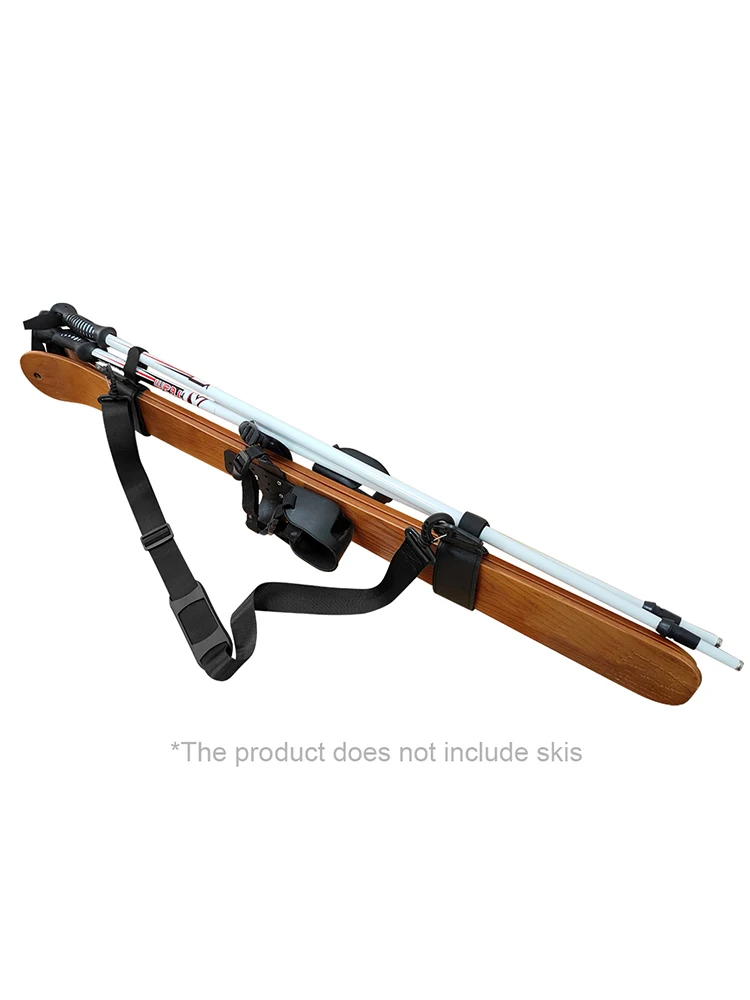 

Adjustable Ski Borad Carrying Strap Portable Skiing Pole Loop Strap Skiing Reinforced Shoulder Hand Carrier Leash