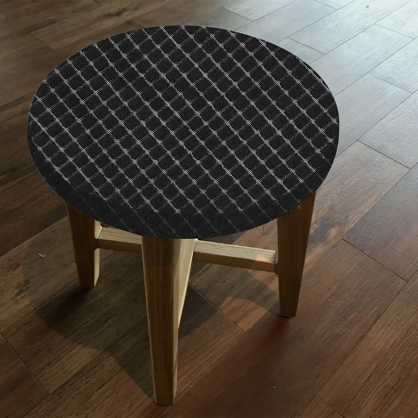 

Round Stool Cover Seat Chair Covers Simple Home Polyester Elastic Stylish Protective Indoor Furniture Decorative