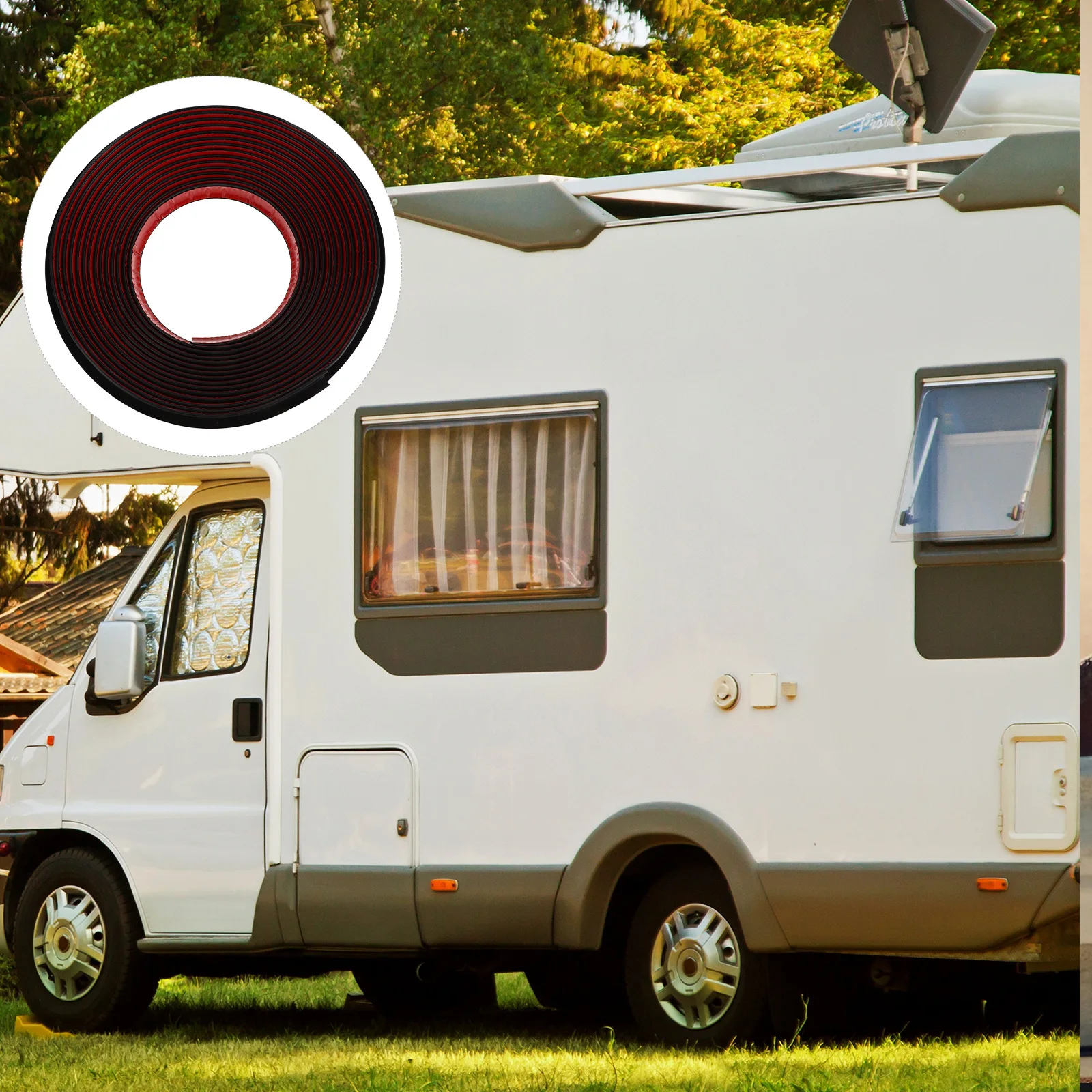 

10-Meter Pvc Rain Diverter Strip For Van Truck Roof Gutter Spout Extender Weather Stripping Slide Out Seal Track