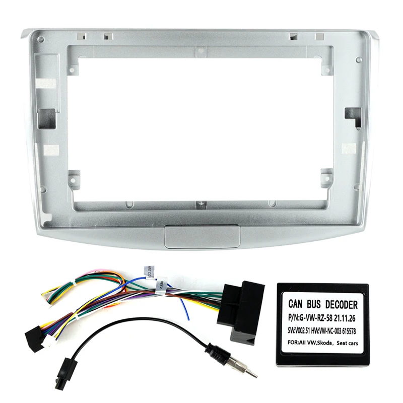 Media Player Bezel Car Radio Dashboard Mounting Panel Frame Cable Canbus Decoder Harness Trim Panel For VW Passat B7 2011-2015