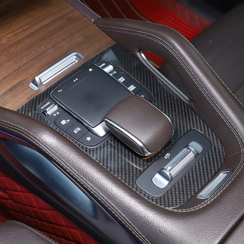 For Mercedes-Benz GLE/GLS 2020+ style gear panel gear panel decorative frame Real carbon fiber 1pcs (with air suspension model)