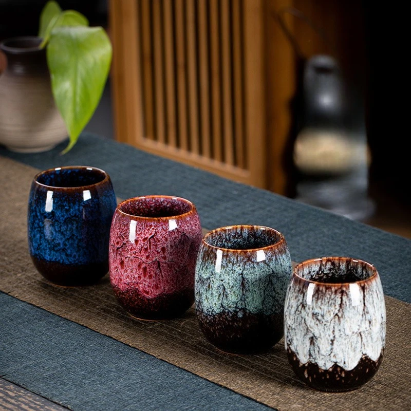 Kiln Transformation Master Cup Ceramic Household Kung Fu Tea Cup Drinking Tea for Personal Use Drinking Utensils
