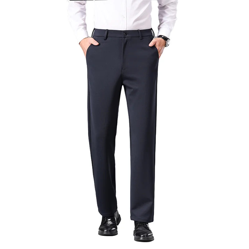 

Men's Trendy Suit Trousers - Solid Color Business Dress Pants Perfect for Casual Blazer, Office Wear, and Comfortable Workwear