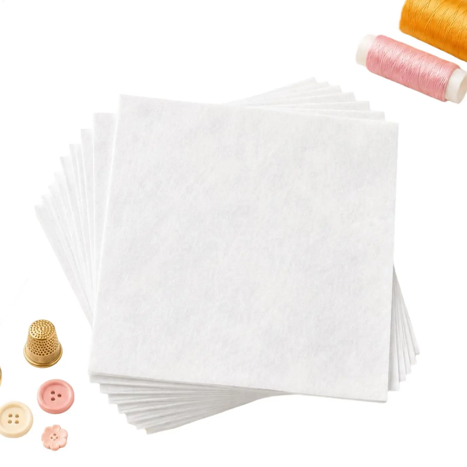 Tear Away Stabilizer for Embroidery 100 Pieces 15.2x15.2cm Precut Sheets Machine Embroidery Backing for Women Wives Ladies