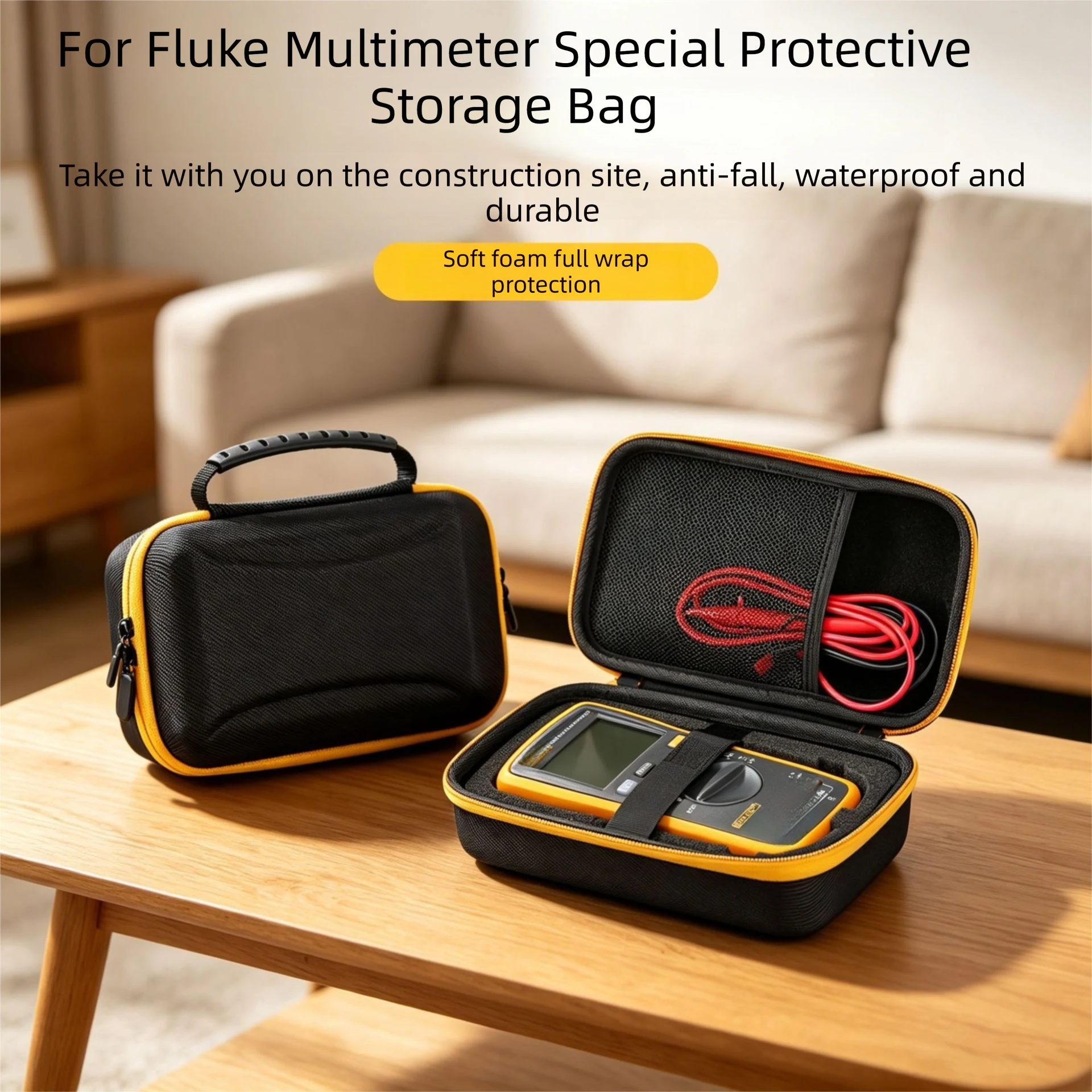 Protective Carrying Cse For Multimeter F117C F179C Scratch Resistant EVA Hard Case Multimeter Storage Bag Organizer Accessories
