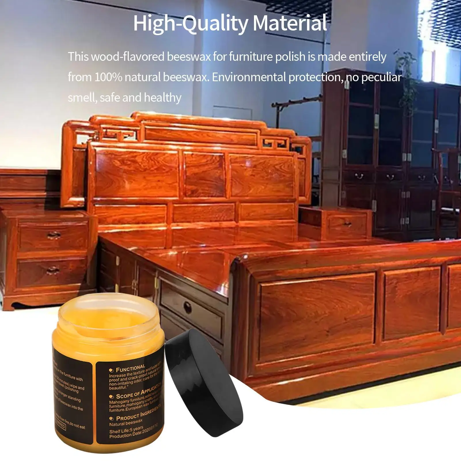 Wood Seasoning Beeswax Polish, Floor Maintenance Oil For Scratch Repair, Anti-Crack, Waterproof Wood Furniture Care