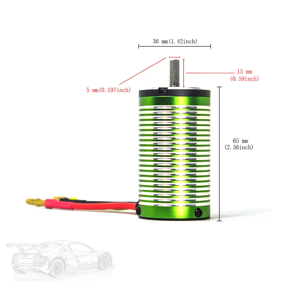 X-TEAM 3665 Waterproof Brushless Motor 850KV 2300KV 2680KV 4500KV 3190KV For 1/10 RC Car Drift Racing Off-road RC Truck Monster view 5