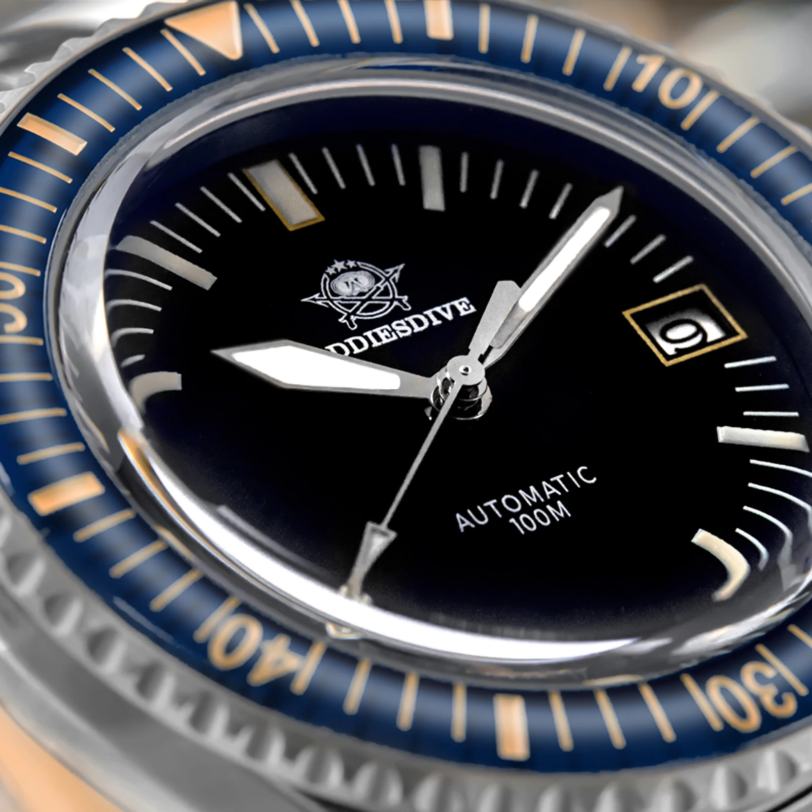 ADDIESDIVE Top Brand Sapphire NH35 Automatic Mechnical Man Watch 100m Waterproof Super Luminous Stainless Steel Diver's Watches