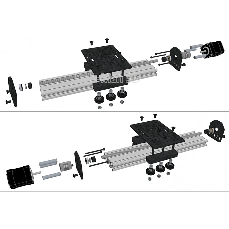 V-Slot NEMA 17 Linear Actuator Bundle Diy Lead Screw Driven Kit with Nema 17 Stepper Motor Length 250mm 500mm 1000mm