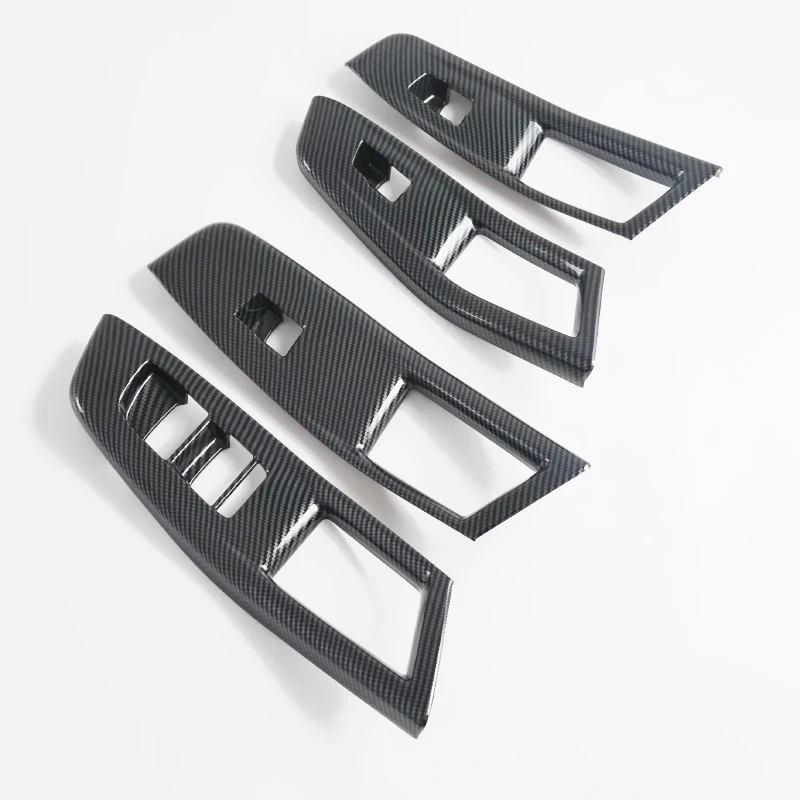 LHD RHD لـ MG3 Hybrid 2024 2025 ABS ألياف الكربون باب السيارة مسند الذراع نافذة التبديل زر رفع لوحة الإطار الملحقات