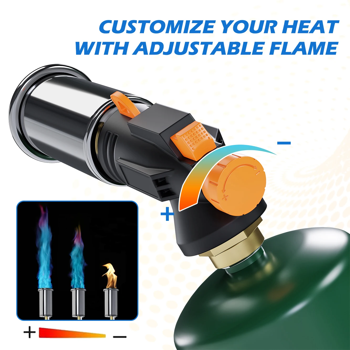 Potente soplete de propano para parrilla y cocinar, Sous Vide, arrancador de fogata, soplete de cocina ajustable para sarpullido, barbacoa, soldadura