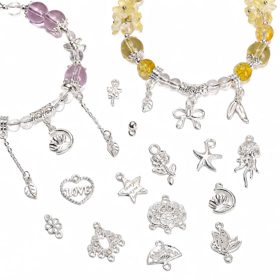 5-30pcs/bag Alloy Vintage Chinese Style Charms Pendant Multi Style Size Fashion Pendants DIY Making Necklace Bracelet Findings