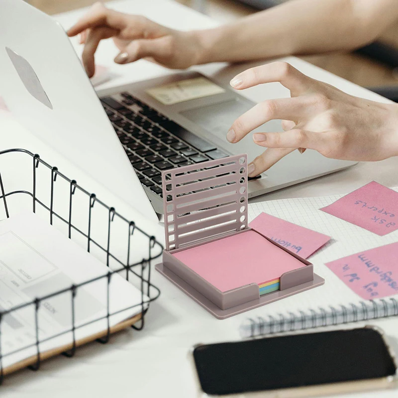 Dispenser per note adesive Porta note adesive con stencil Modello per note adesive per materiale scolastico autoadesivo