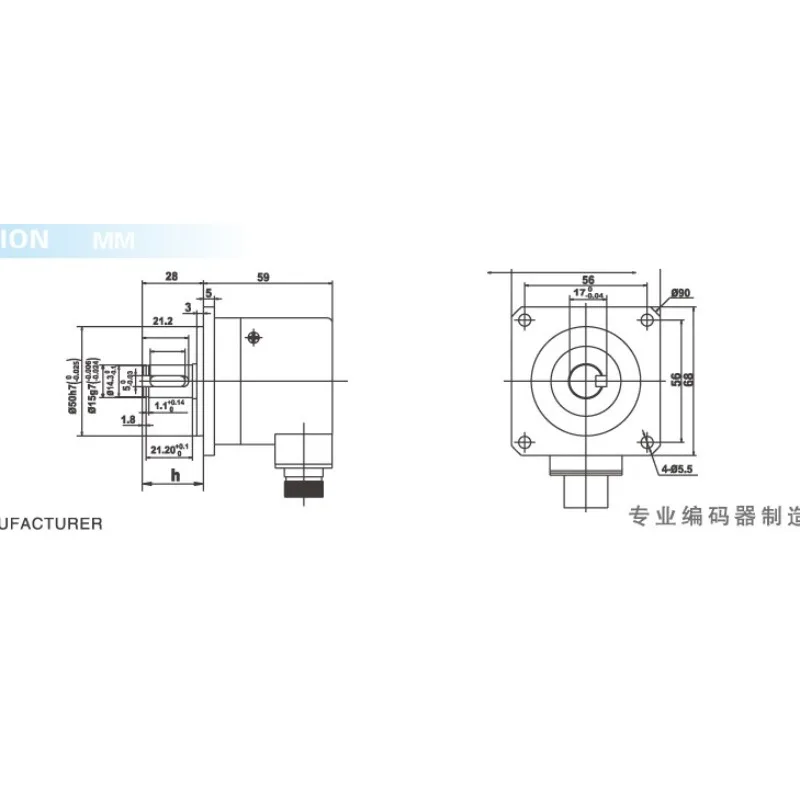 ZSF6215-008CW-1024BZ3-5L photoelectric rotary encoder 1024B 1024Z