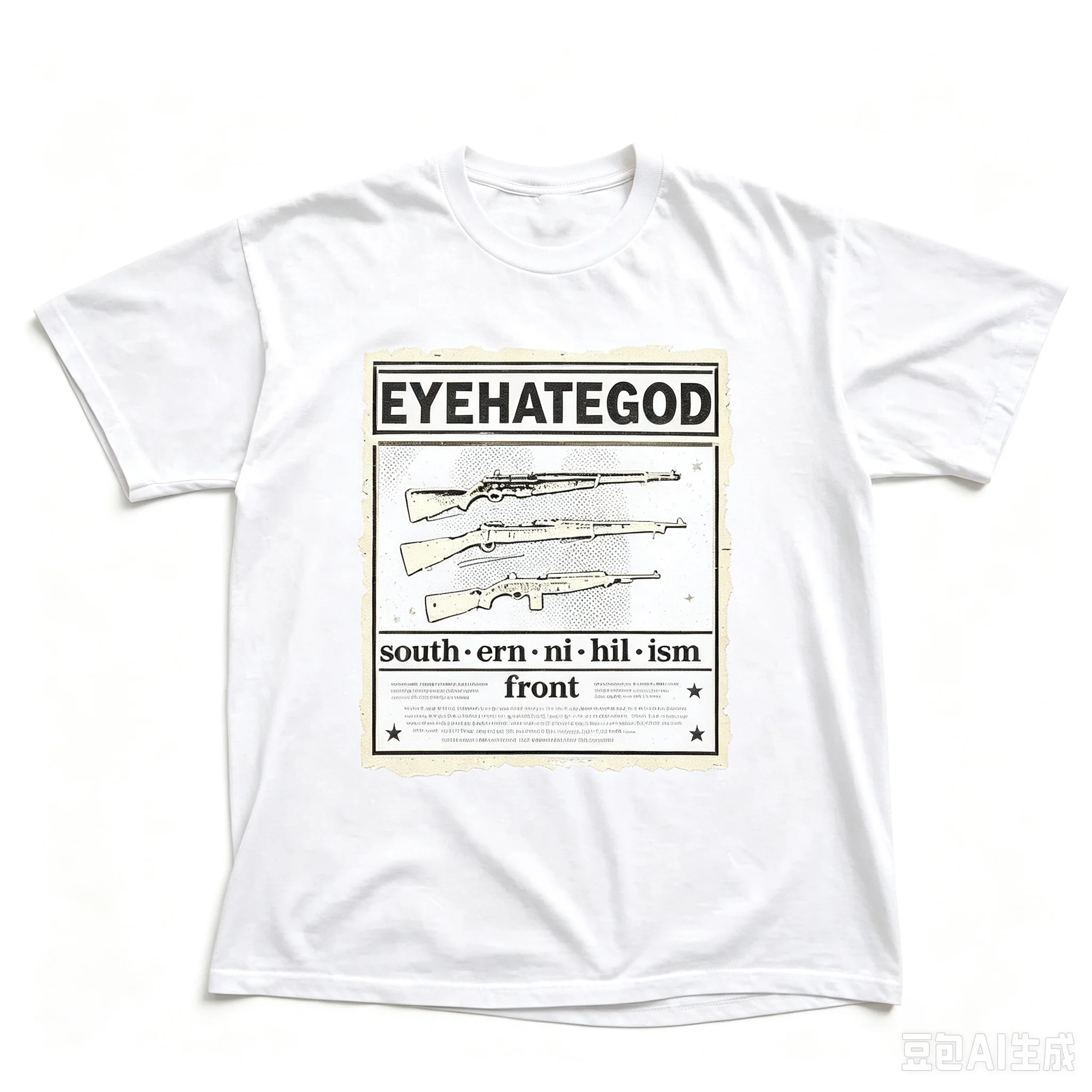 Men Vintage Band Poster Graphic T‑Shirt Retro Distressed Punk O‑Neck Short Sleeve Loose Streetwear Tee