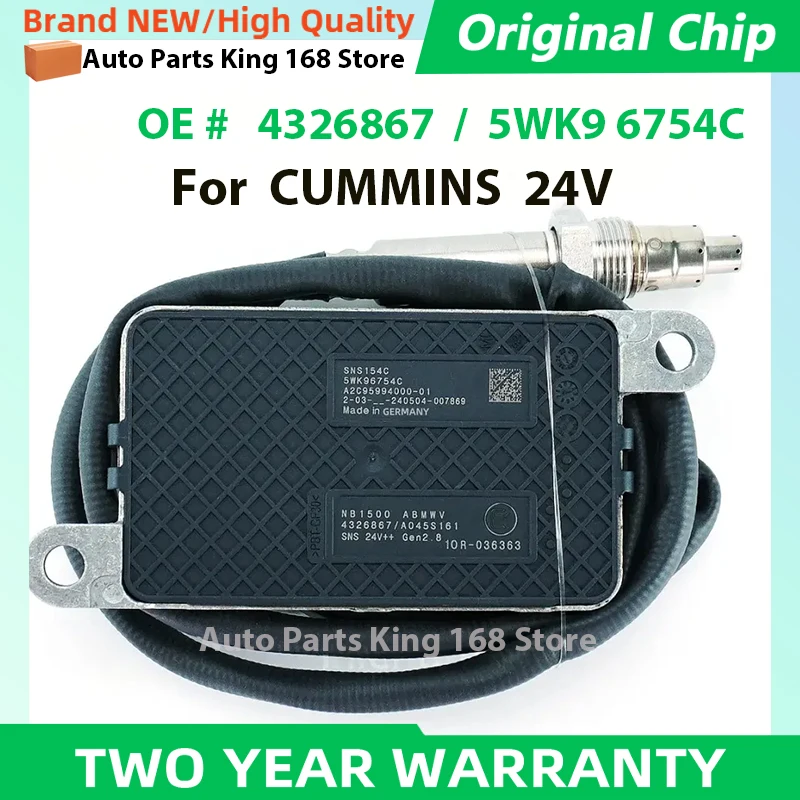 

5WK96754C 4326867 5WK96754B 2897314 2872949 Nitrogen Oxygen NOx Sensor 12V for CUMMINS Engine Car Accessories