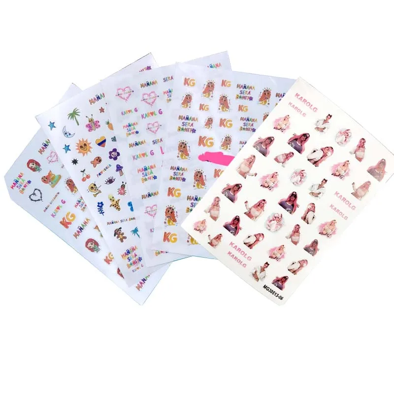 Hot Selling Fashion Nail Stickers New Arrival Modern Girls Carton Patterns Women Girls Nail Decals Nail Art Beauty Care Party