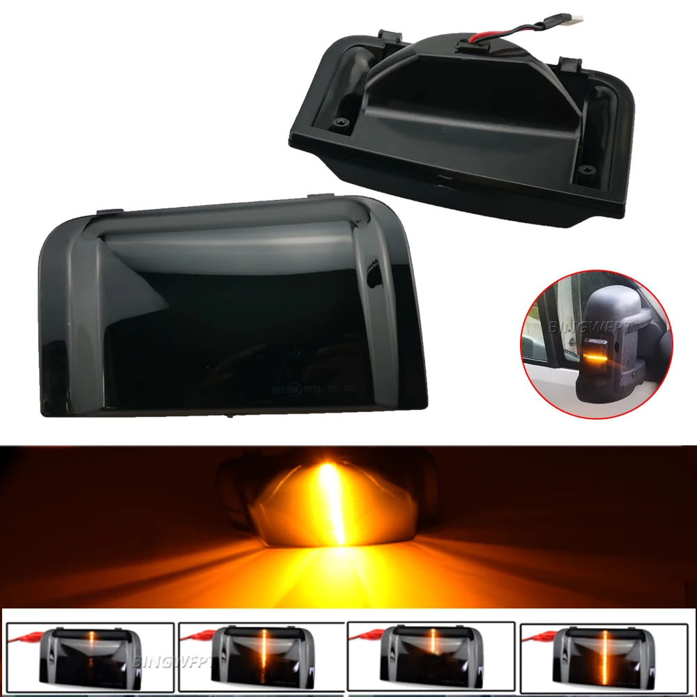 LED Dynamic Amber Side Mirror Turn Signal Lights For Fiat Ducato Citroen Jumper Relay Peugeot Boxer RAM Promaster Car Styling