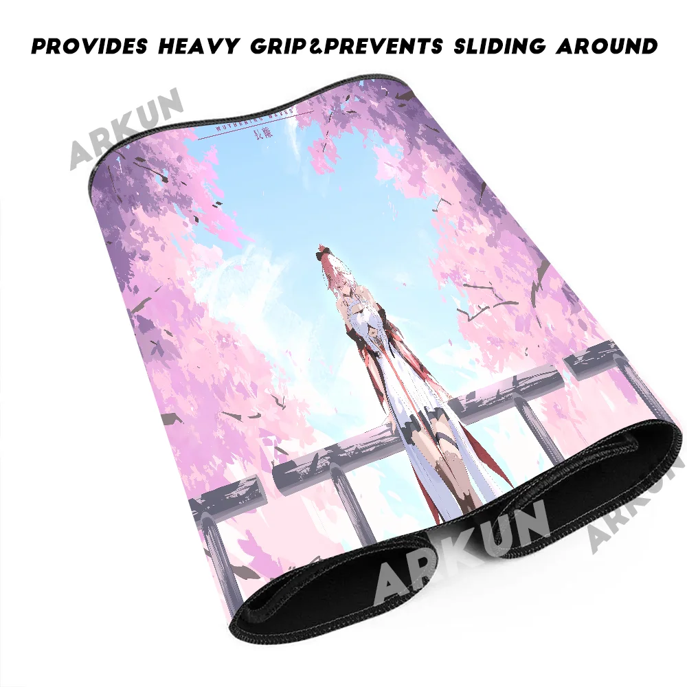 XL Kawaii Hot Girl ChangLi شعبية أنيمي فيديو Wuthering موجات لعبة ماوس الوسادة كبيرة الألعاب XXL 900X400 ألعاب الكمبيوتر حصيرة