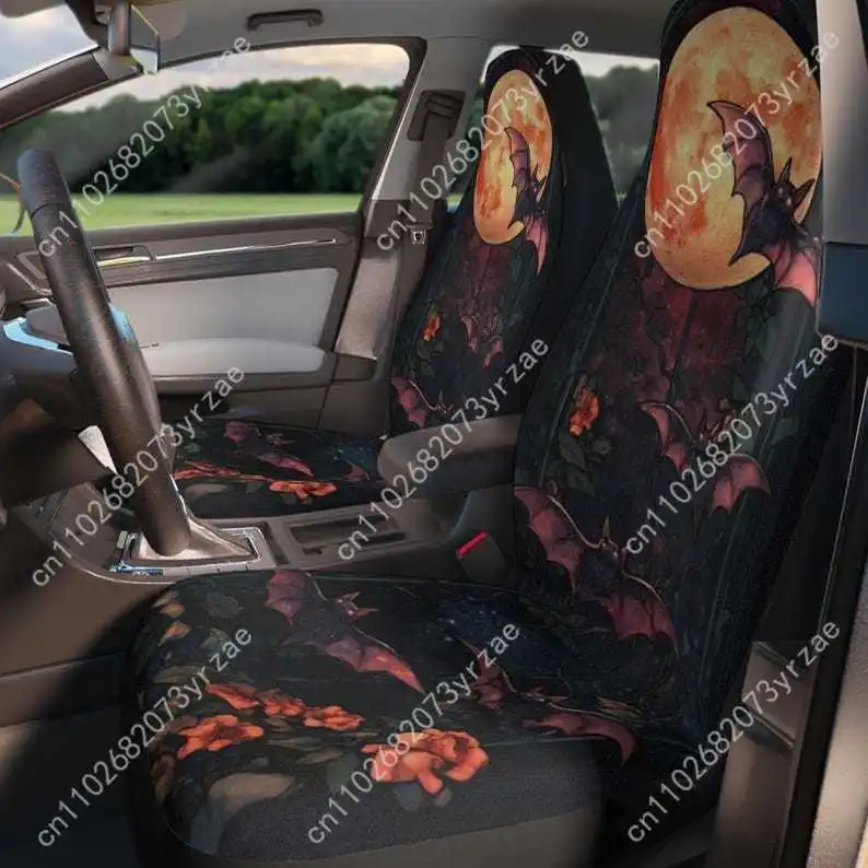 

Gothic Bat Car Seat Covers Universal Environmentally Friendly Interior Decorations Comfortable Breathable Car Seat Covers