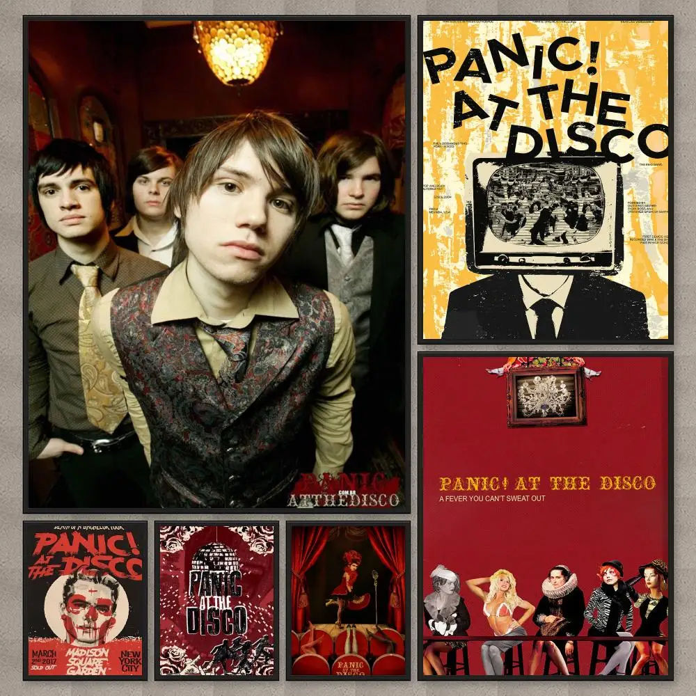Band Rock P-Panic At The Disco Poster Modern  Wall Art Aesthetic Minimalist Bedroom Decor Cafe Home Gift PP