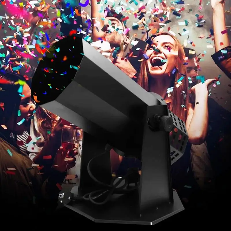 Confetti Cannon Machine Professional Confetti Machine Floating Paper Confetti Blower Adjustable Remote-Controlled Performance