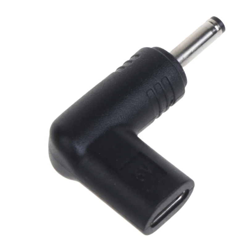 Type-C Female to 3.5mmx1.35mm Male Plug Adapter Right Angled Converter Connector