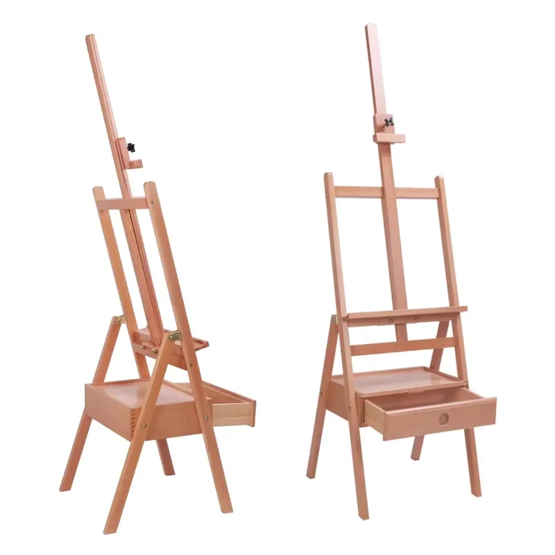 Foldable Wooden Easel Painting Box High Quality Art Supply Portable Sketch Stand Customizable Design Factory Direct Wholesale
