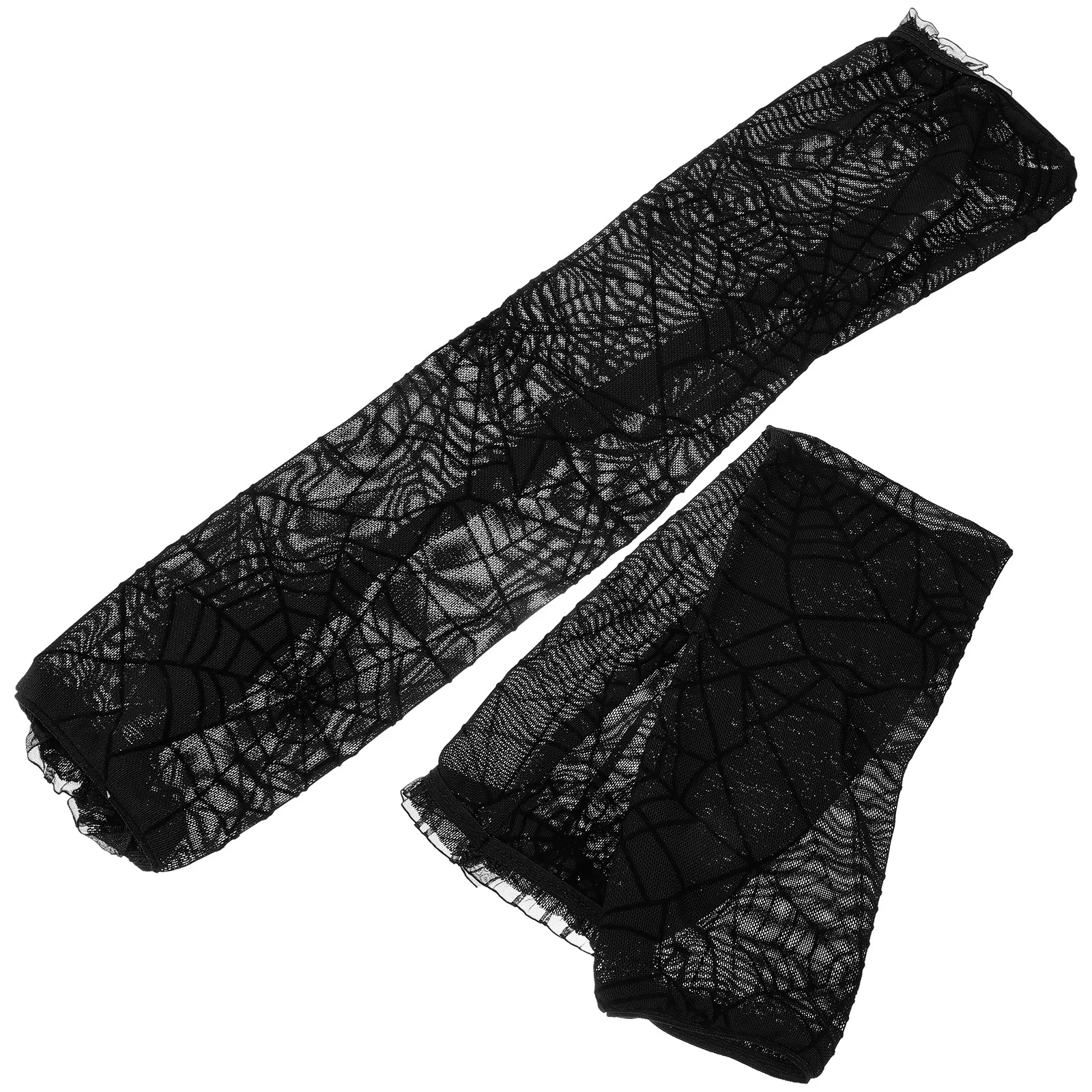 

1 пара сетчатых перчаток с рисунком паутины, дышащие на половину пальца для косплея, Хэллоуина, вечеринки, спорта на открытом воздухе, черная свадьба