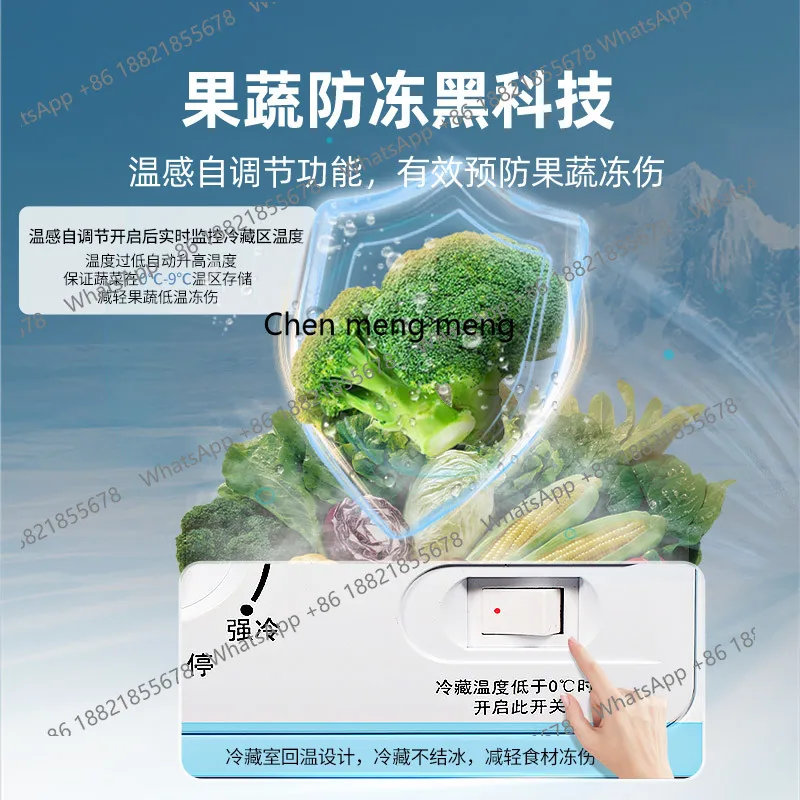 Kleiner gekühlter und gefrorener horizontaler Doppeltemperatur-Gefrierschrank mit großer Kapazität für den Haushalt