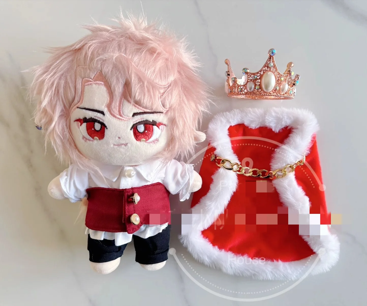 Anime Game Tech Plush 20cm Doll Toy Body Change Clothes Costume Crown Cute Props Kpop Birthday Gift