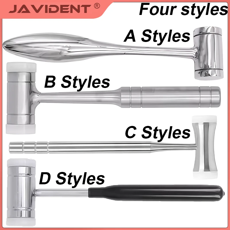 Dental Instruments and Materials: Tooth Extraction Hammer Sterilizable At High Temperatures Stainless Steel Dental Bone Hammer