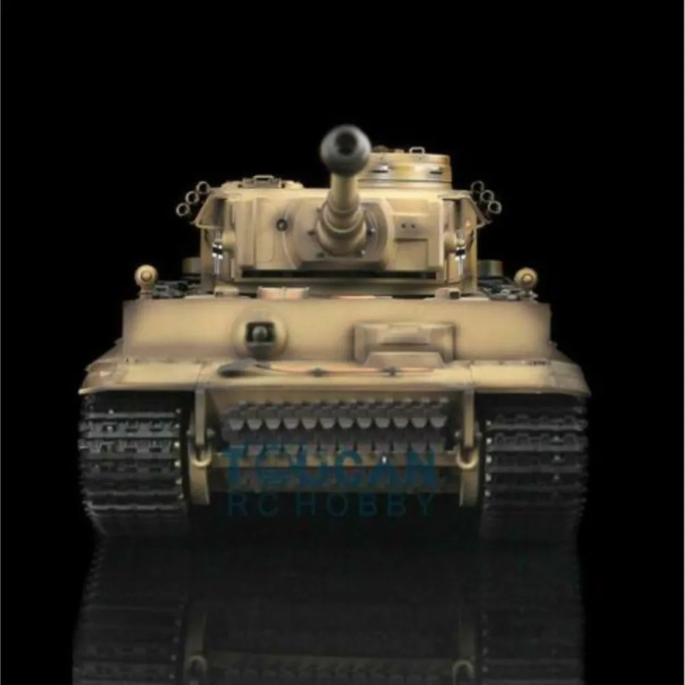 Henglong HL 1/16 Skala Żółty 7.0 Plastikowa Wersja Niemiecki Czołg Tiger I RTR RC Model 3818 Zdalnie Sterowany Samochód Zabawki Prezenty