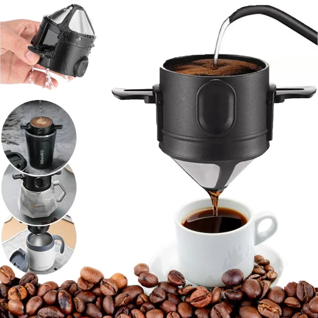 Mini Coffee Filter Tea Reusable Portable Inox Coffee Strainer for Home Office and Travel