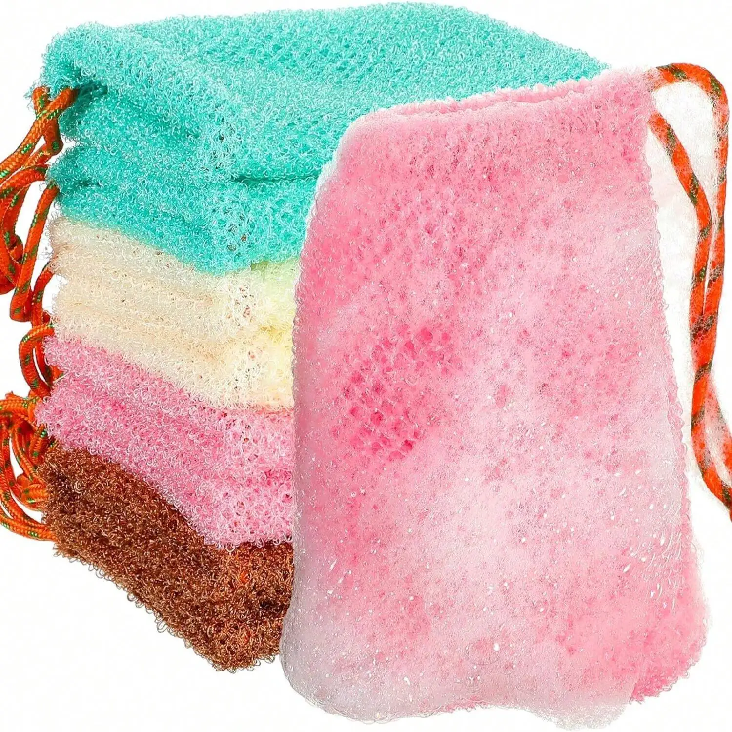 

1pc Soap Bag, Bar Soap Bag, Exfoliating Soap Net, Shower Soap Holder, Bubble Soap Bag, Unisex, Dishwashing Kitchen Supplies, Home Bathroom Decor, Autumn, Back To School