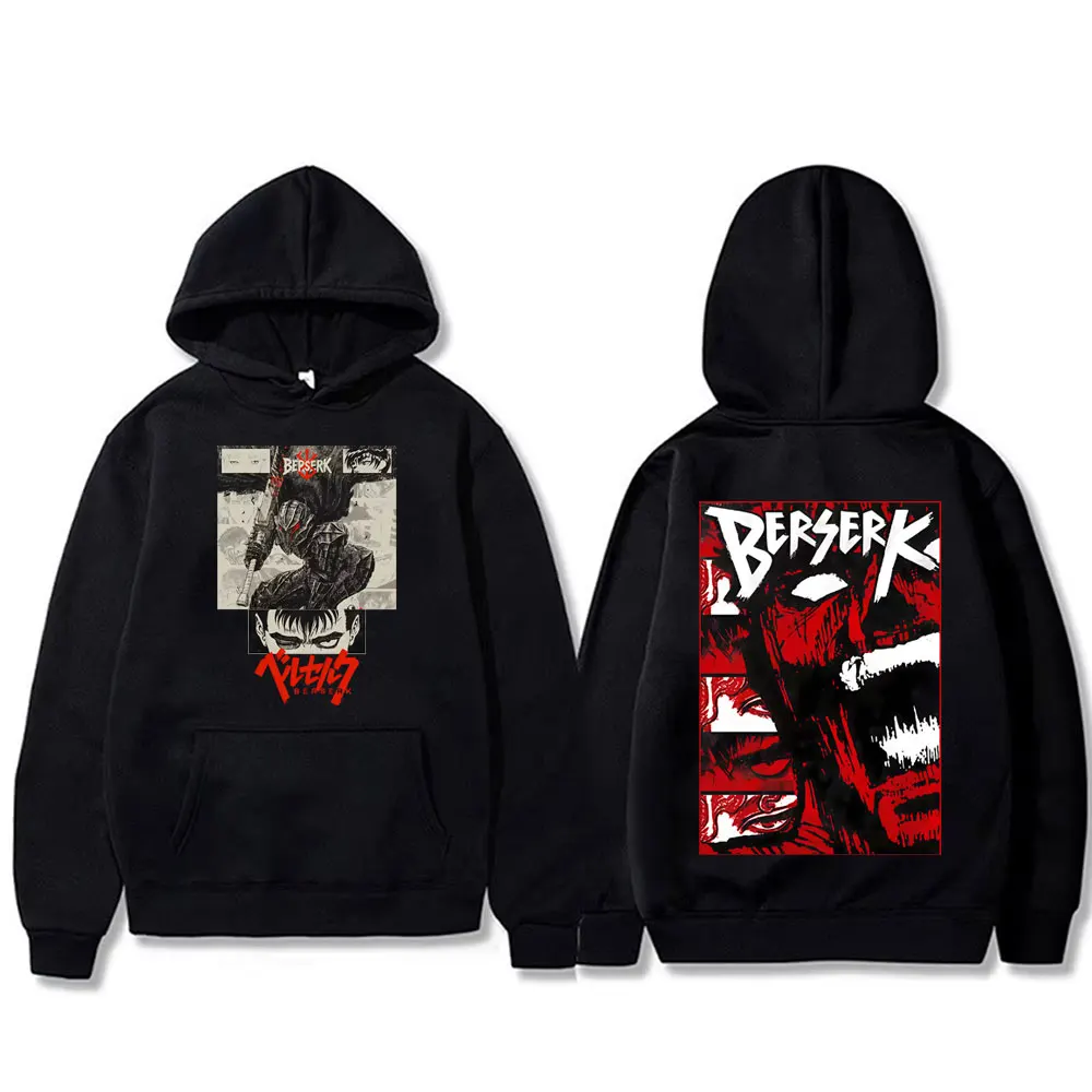

Anime Berserk Guts Hoodie Retro Manga Skull Knight Gatsu Griffith Zodd Sweatshirt Men Women Casual Oversized Pullovers Hoodies