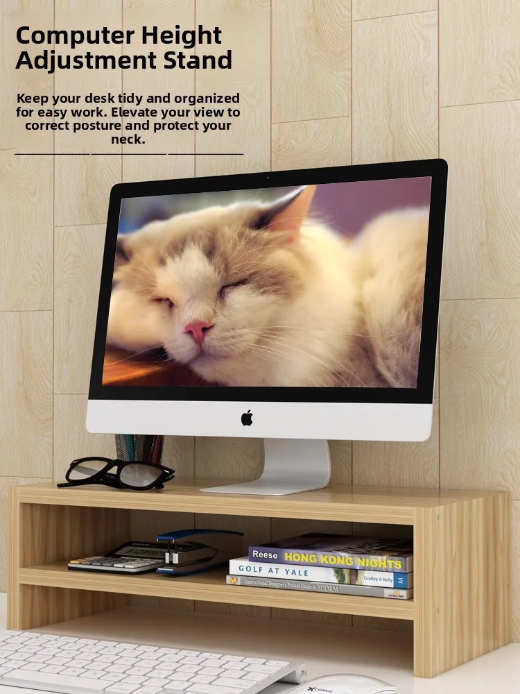 

Cuter Monitor Riser Stand Office Desktop Heightening Storage Ra Screen Support Braet Modern Simple Sle Adult Use