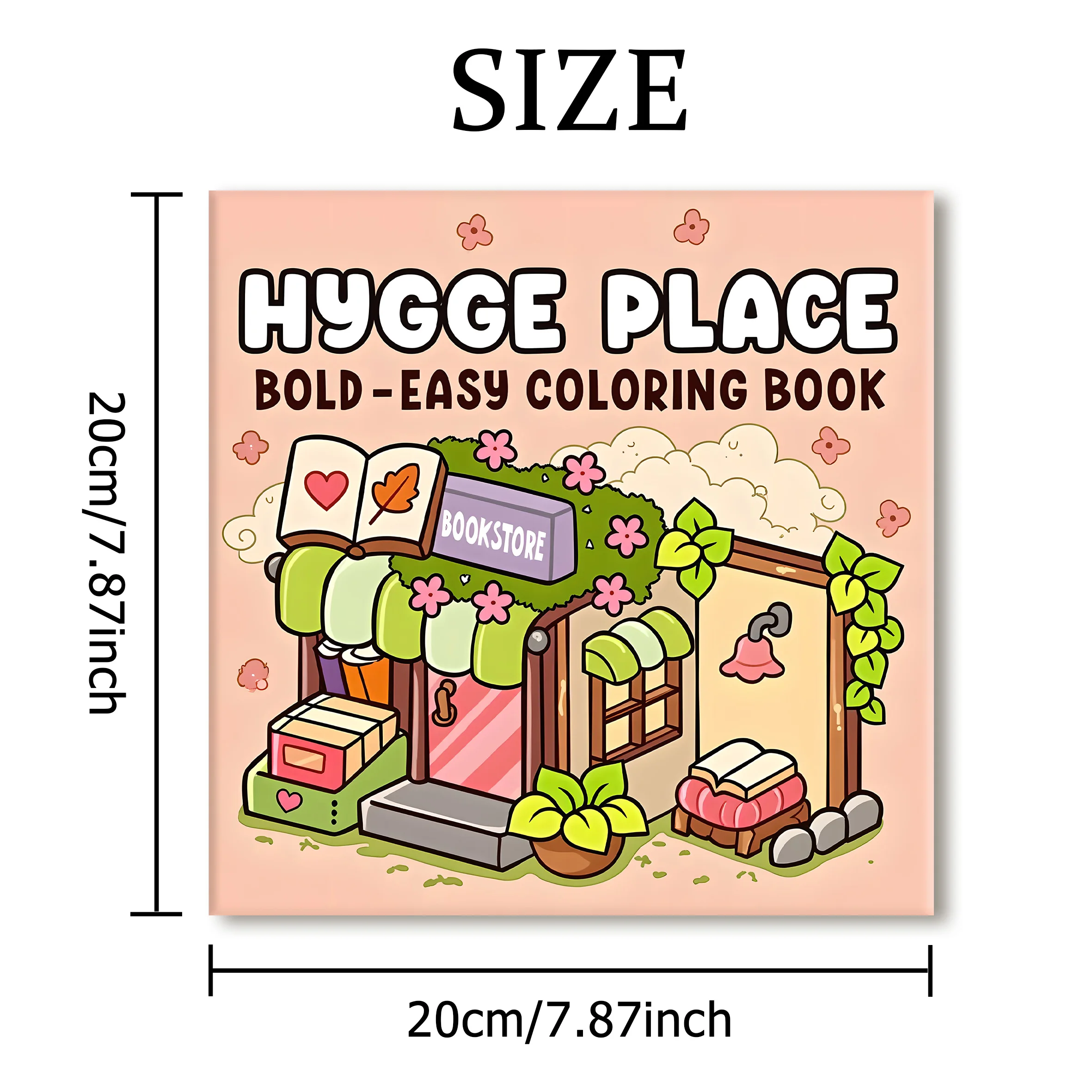 HYGGE PLACE: Coloring Book for Adults Featuring Cute Cozy Daily Activities for Relaxation (Cozy Spaces Coloring)