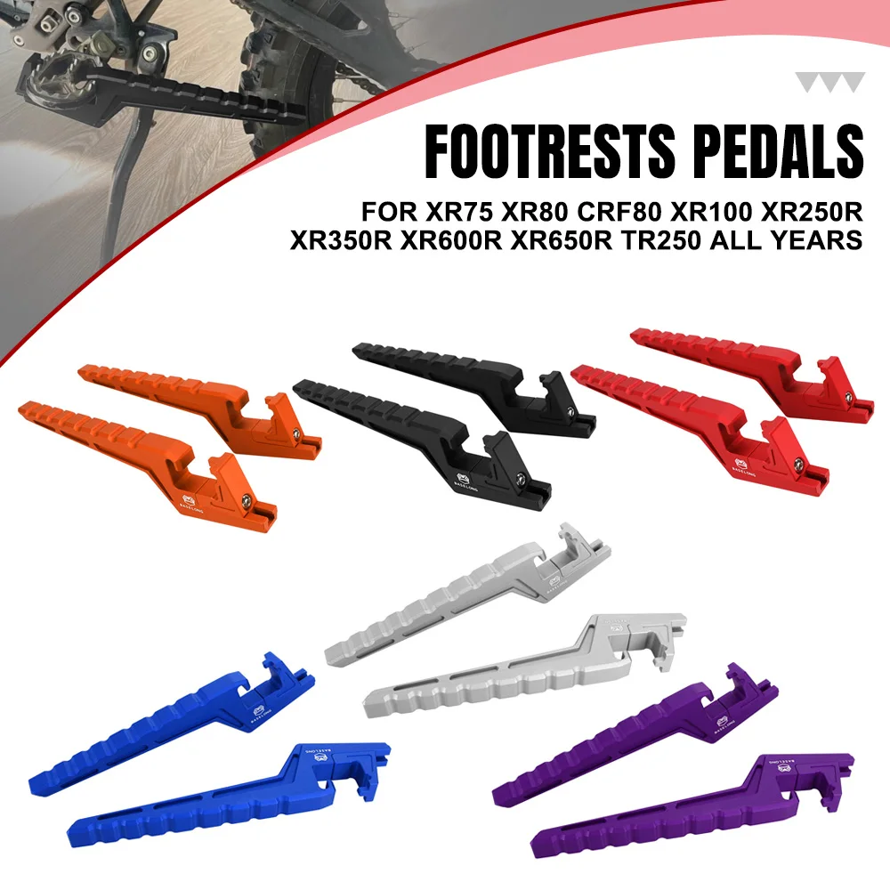 

New Passenger Foot Peg Extensions Extended Footpegs For Honda XR75 XR80 CRF80 XR100 XR250R XR350R XR600R XR650R TR250 All Years