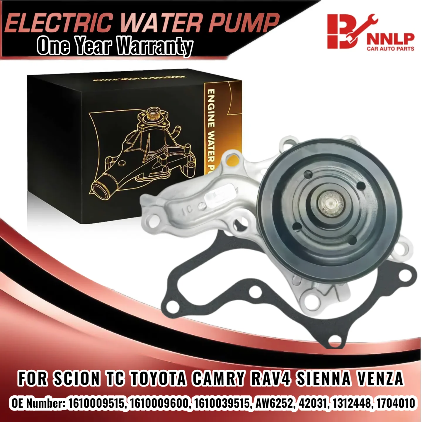 

For Toyota Camry Highlander RAV4 Sienna 2009-2018 2.5L 2.7L Engine Water Pump 1610009515,1610009600,1610039515,AW6252,42031